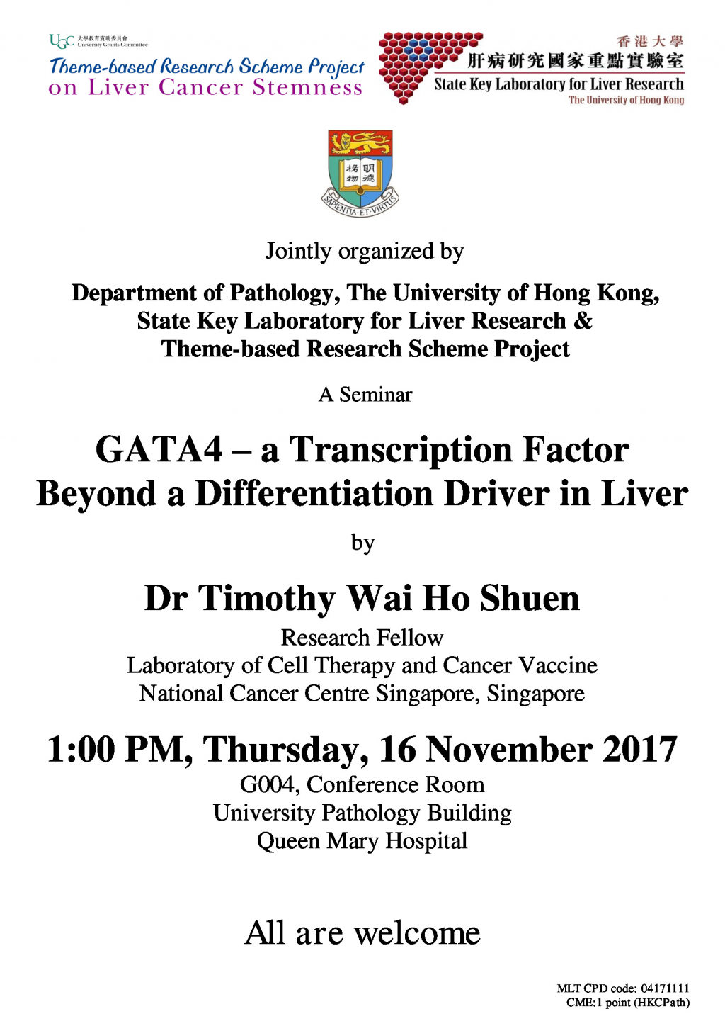 A Seminar GATA4 - a Transcription Factor Beyond a Differentiation Driver in Liver