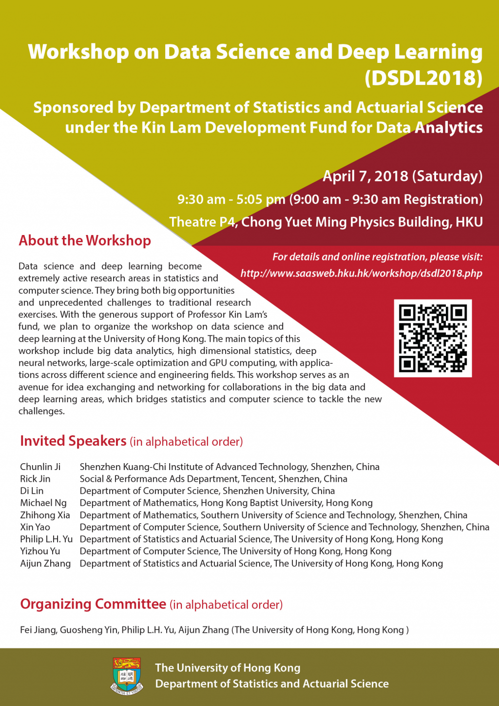Workshop on Data Science and Deep Learning (DSDL2018) on April 7, 2018