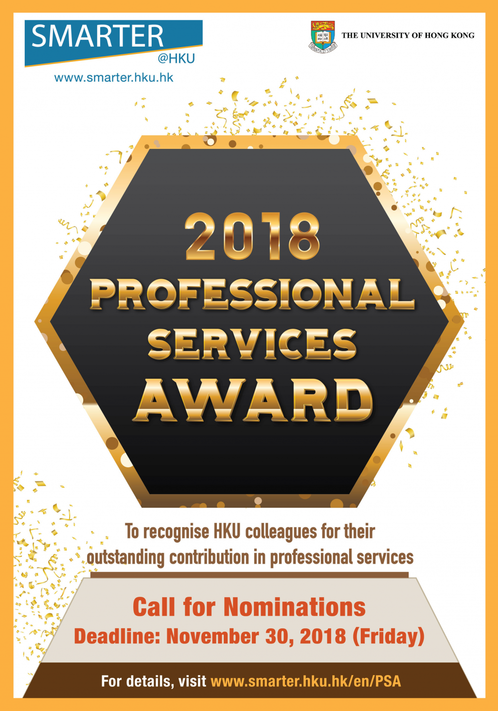Professional Services Award 2018 now opens for nominations. The closing date is November 30, 2018 (Friday).