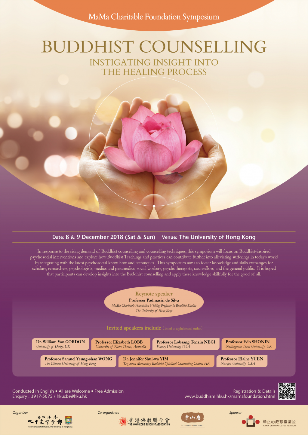 MaMa Charitable Foundation Symposium: Buddhist Counselling - Instigating Insight into the Healing Process
