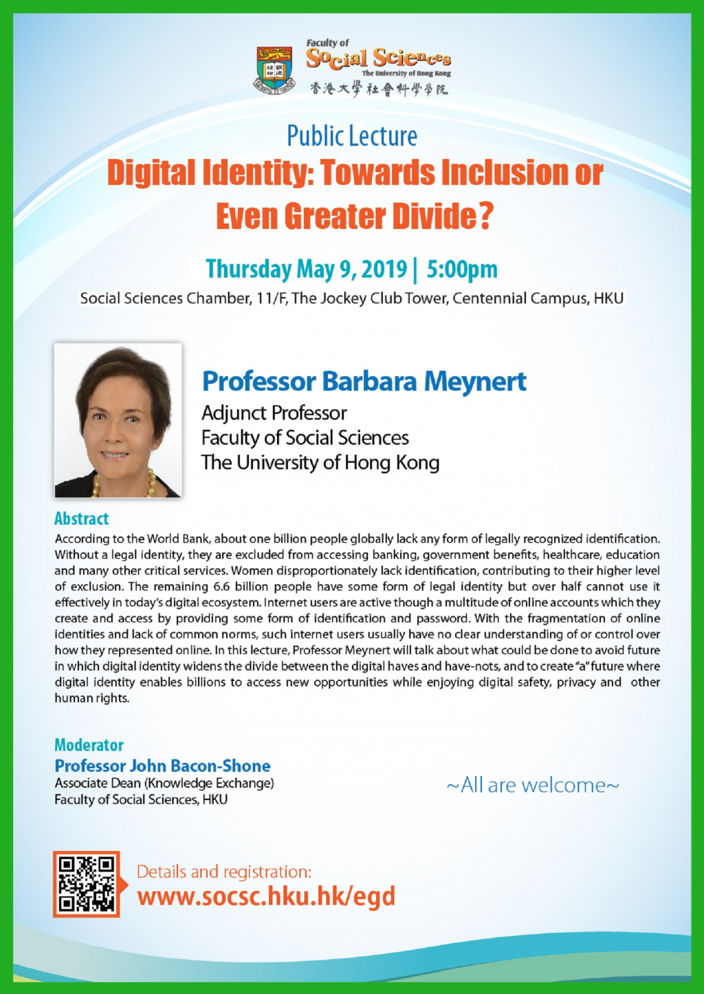 Public Lecture on Digital Identity: Towards Inclusion or Even Greater Divide?