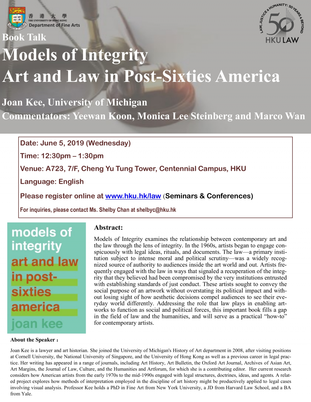 Models of Integrity Art and Law in Post-Sixties America