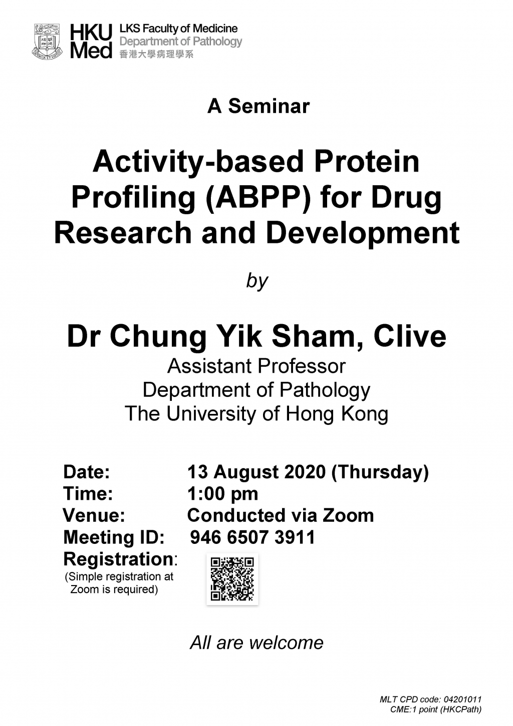 A Seminar by Dr Clive Chung