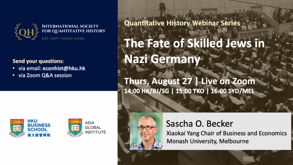 Quantitative History Webinar Series - The Fate of Skilled Jews in Nazi Germany