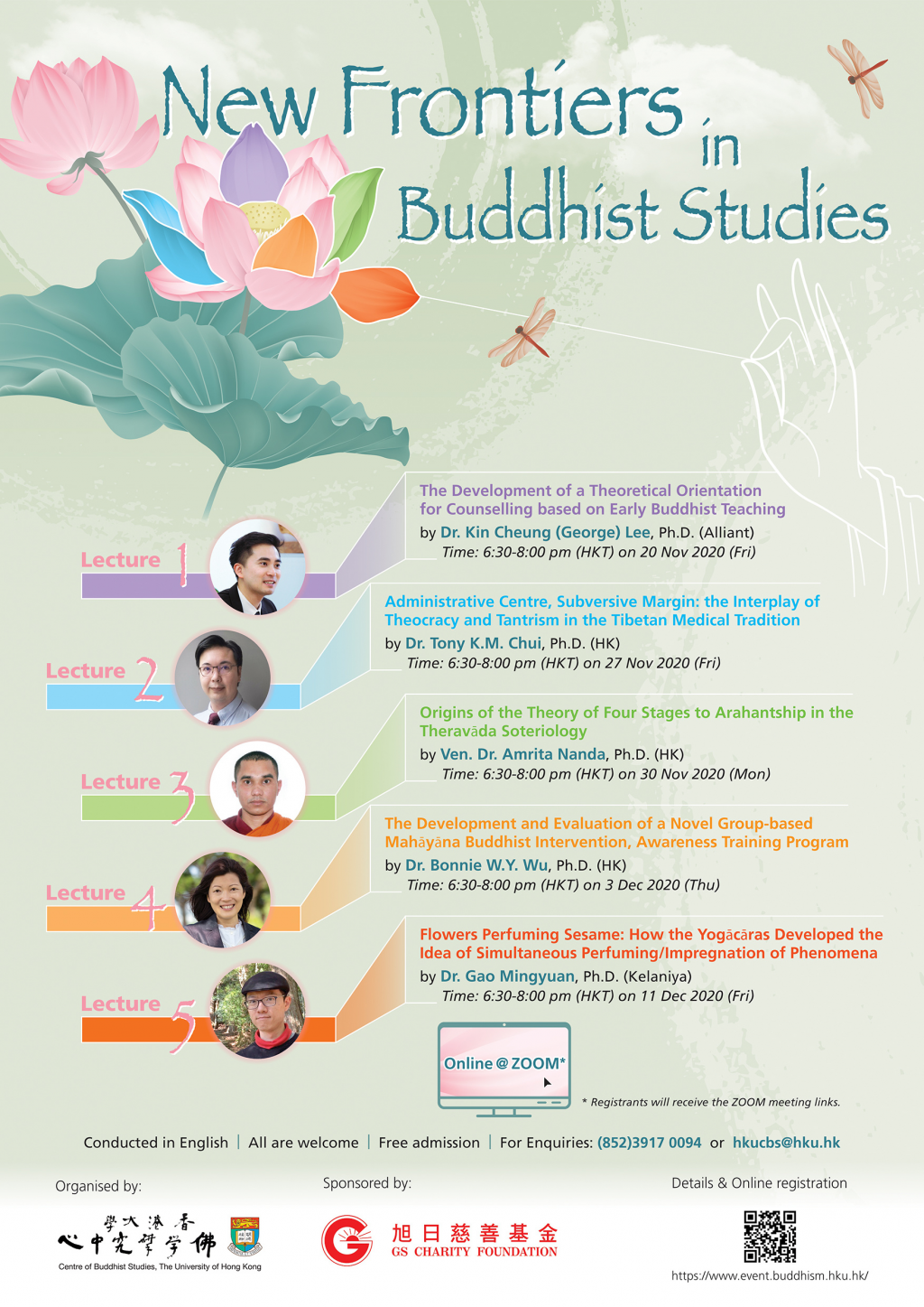 Nov 20,27&30; Dec 3&11 - Online Lecture Series - New Frontiers in Buddhist Studies