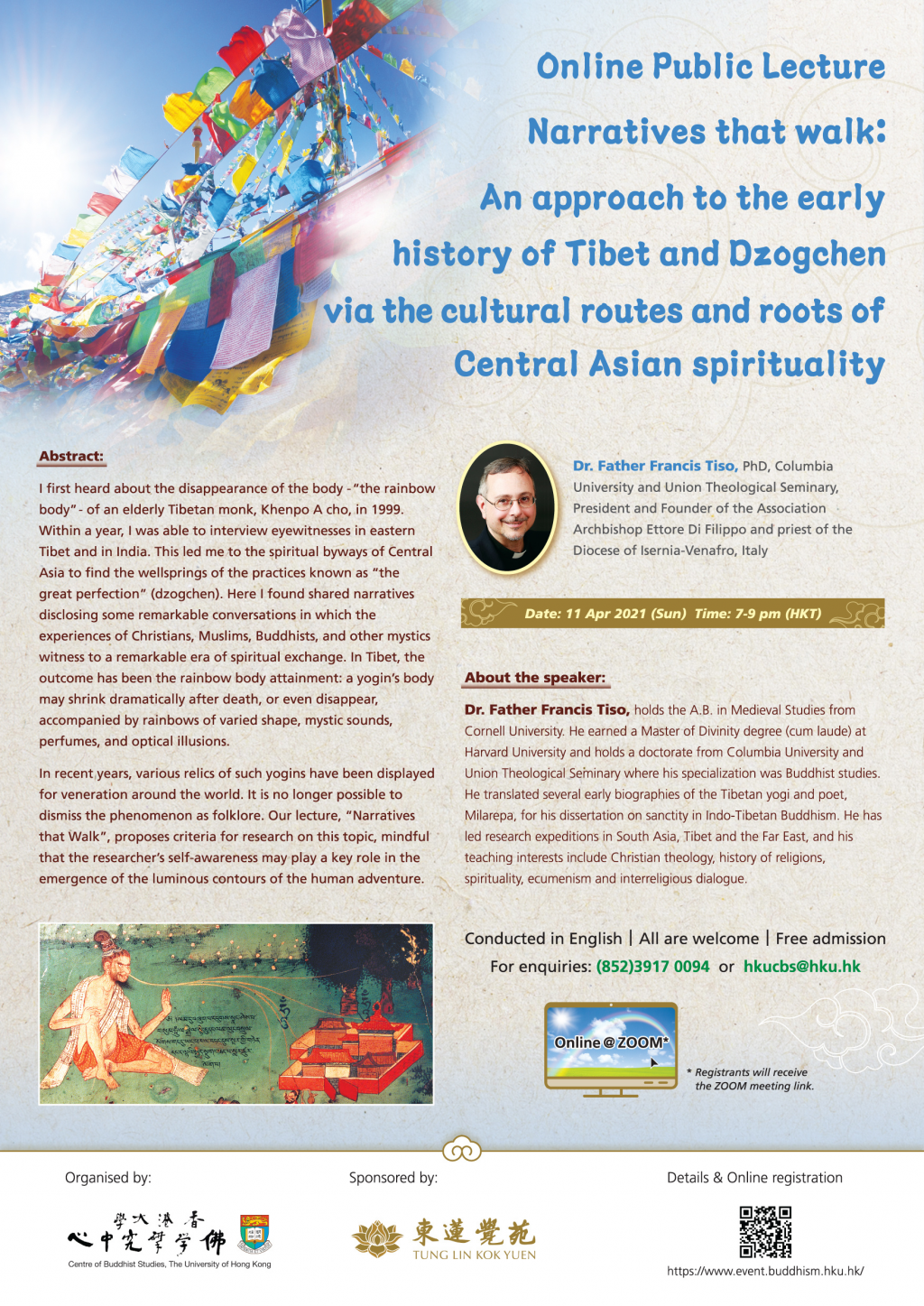 [Apr 11] Online Lecture by Dr Father Francis - An approach to the early history of Tibet and Dzogchen