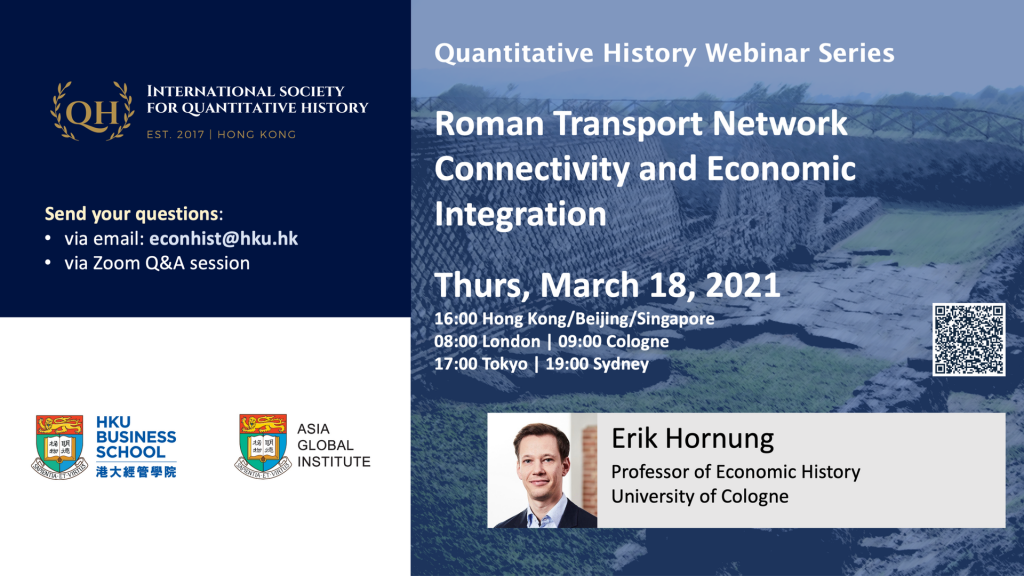 Quantitative History Webinar Series - Roman Transport Network Connectivity and Economic Integration