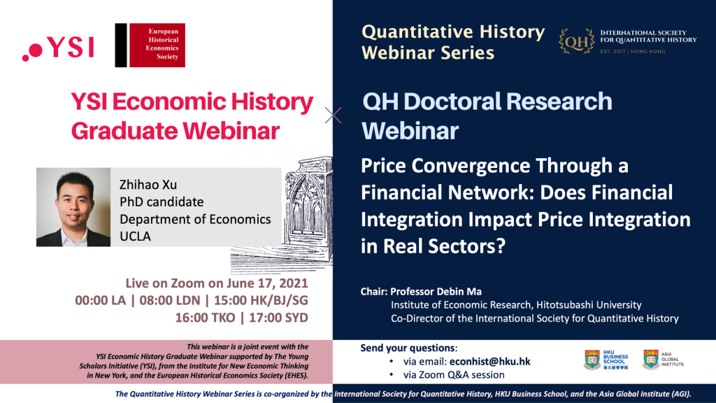 QH Doctoral Research Webinar X YSI Economic History Graduate Webinar jointly presents