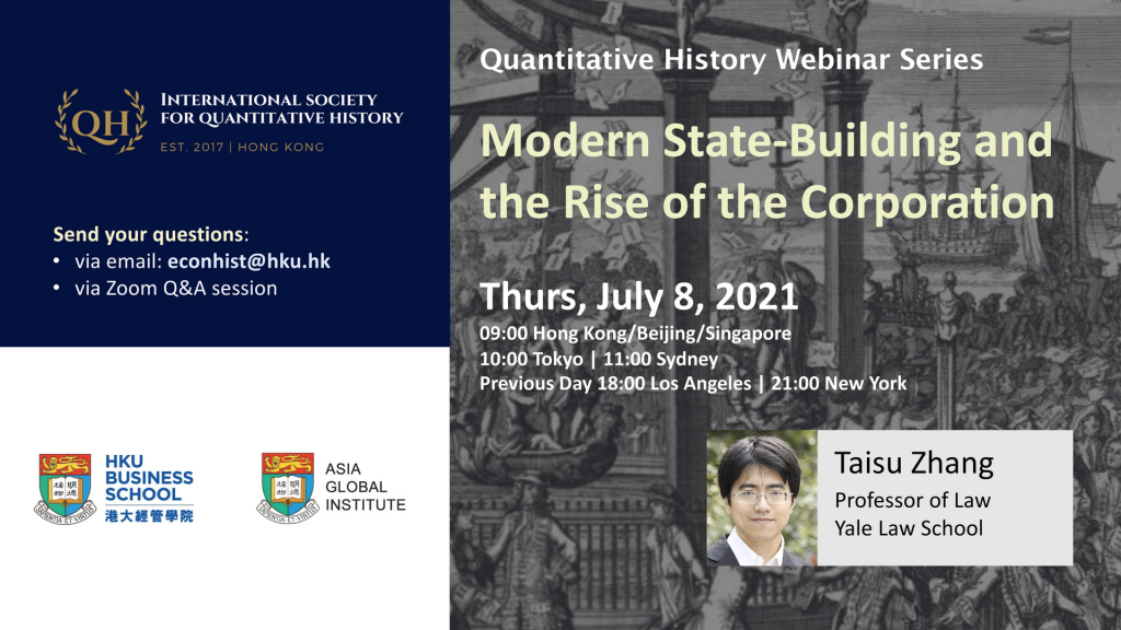 Quantitative History Webinar Series - Modern State-Building and the Rise of the Corporation