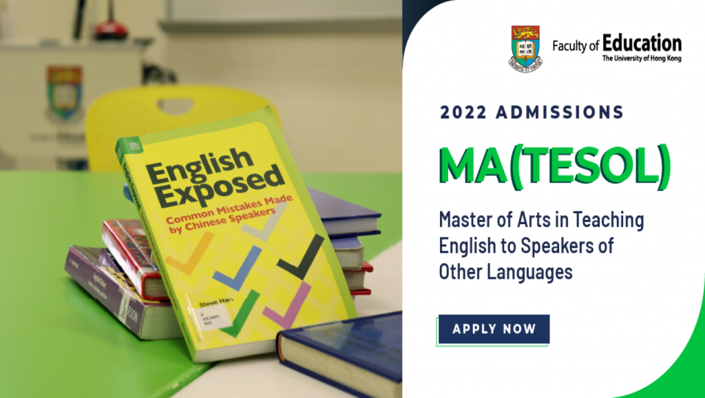 Master of Arts in Teaching English to Speakers of Other Languages - Admissions are now open