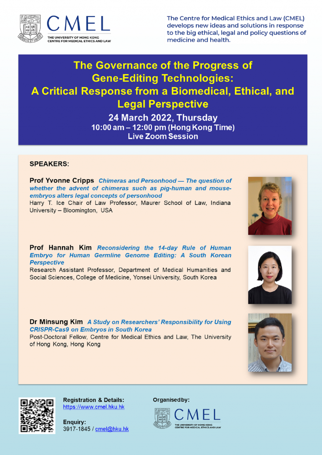 (Webinar) Governance of the Progress of Gene-Editing Technologies: A Critical Response from a Biomedical, Ethical, and Legal Perspective