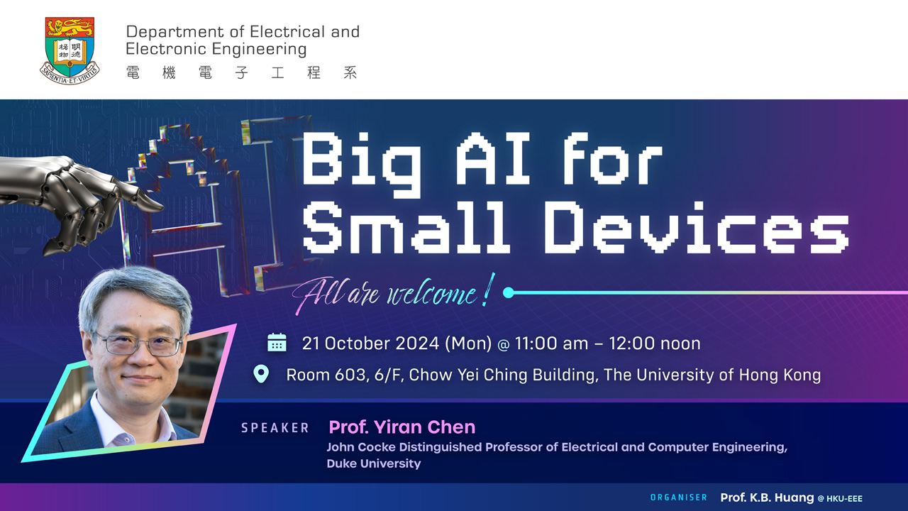 [21-Oct @11:00am] Big AI for Small Devices