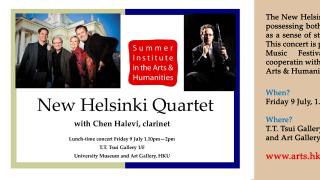 Summer Institute Lunch Time Concert- New Helsinki Quartet