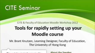 CITE & Faculty of Education Moodle Workshop- 