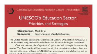 CERC Roundtable - UNESCO's Education Sector: Priorities and Strategies