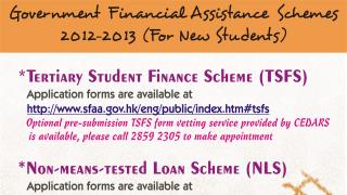 Collection Exercise - Govt Financial Assistance Schemes (TSFS & NLS) 2012/13