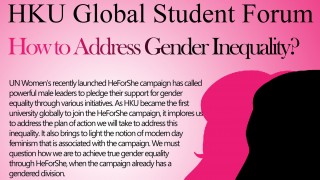 Global Student Forum: How to Address Gender Inequality? 