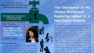 CCL Talk: The 'Uberization' of the Chinese Workplace? Regulating Labour in a New Digital Economy