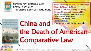 CCL Talk: China and the Death of American Comparative Law
