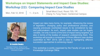 Impact Workshop (22): Comparing Impact Case Studies