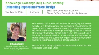 KE Lunch Meeting: Embedding Impact into Project Design