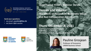 Quantitative History Webinar Series - Heroes and Villains: The Effects of Heroism on Autocratic Values and Nazi Collaboration in France 