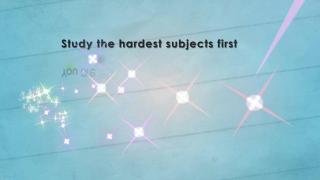 U-Vision Study Tips: study the hardest subjects first