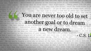 Words of Inspiration: You are never too old to...