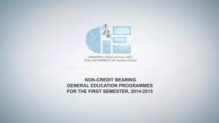 GE Programmes for the First Semester, 2014-2015	