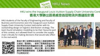 HKU wins the Inaugural Louis Vuitton Supply Chain University Contest