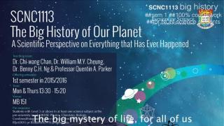SCNC1113 The Big History of our Planet