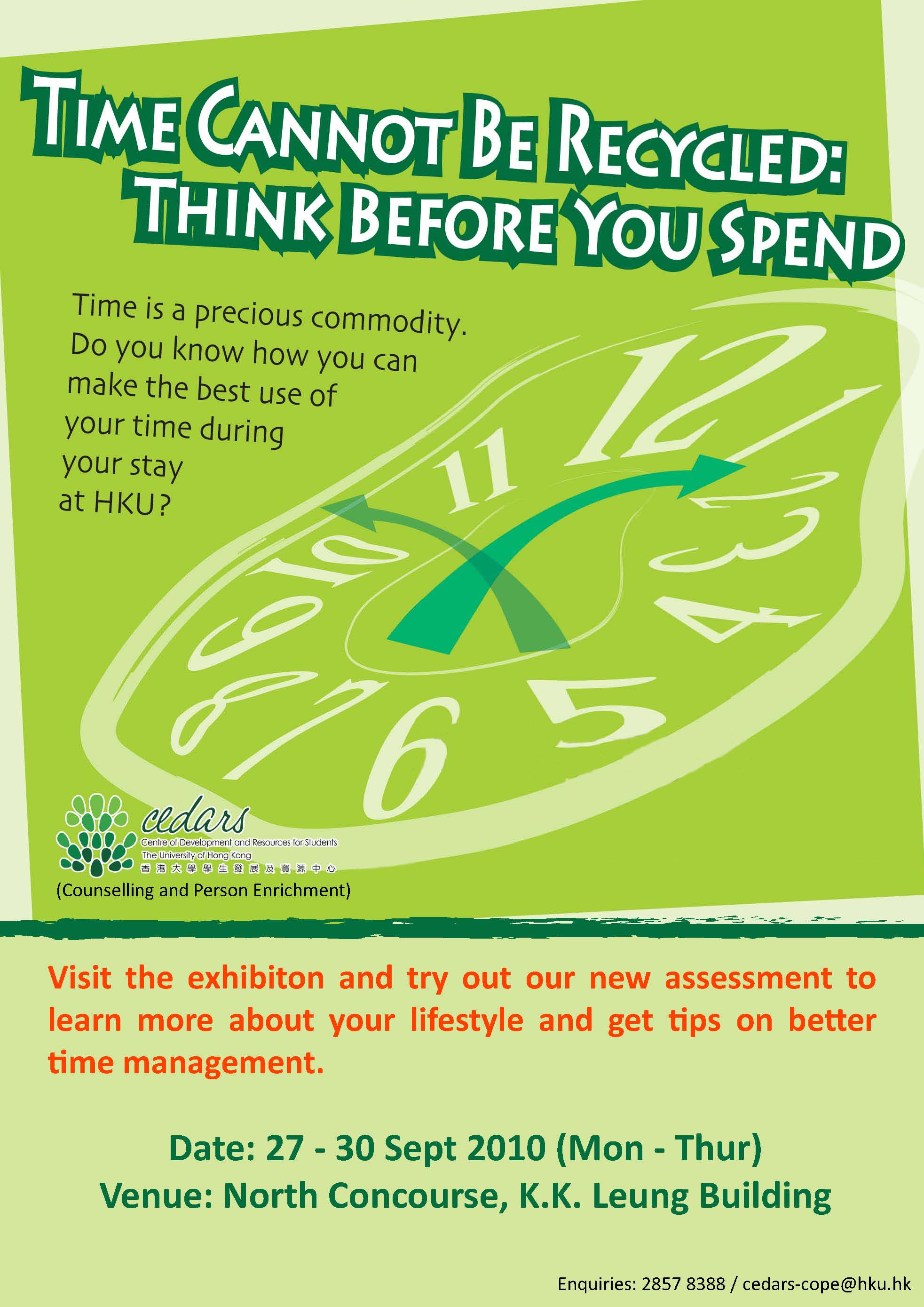 Time Cannot Be Recycled: Think Before You Spend