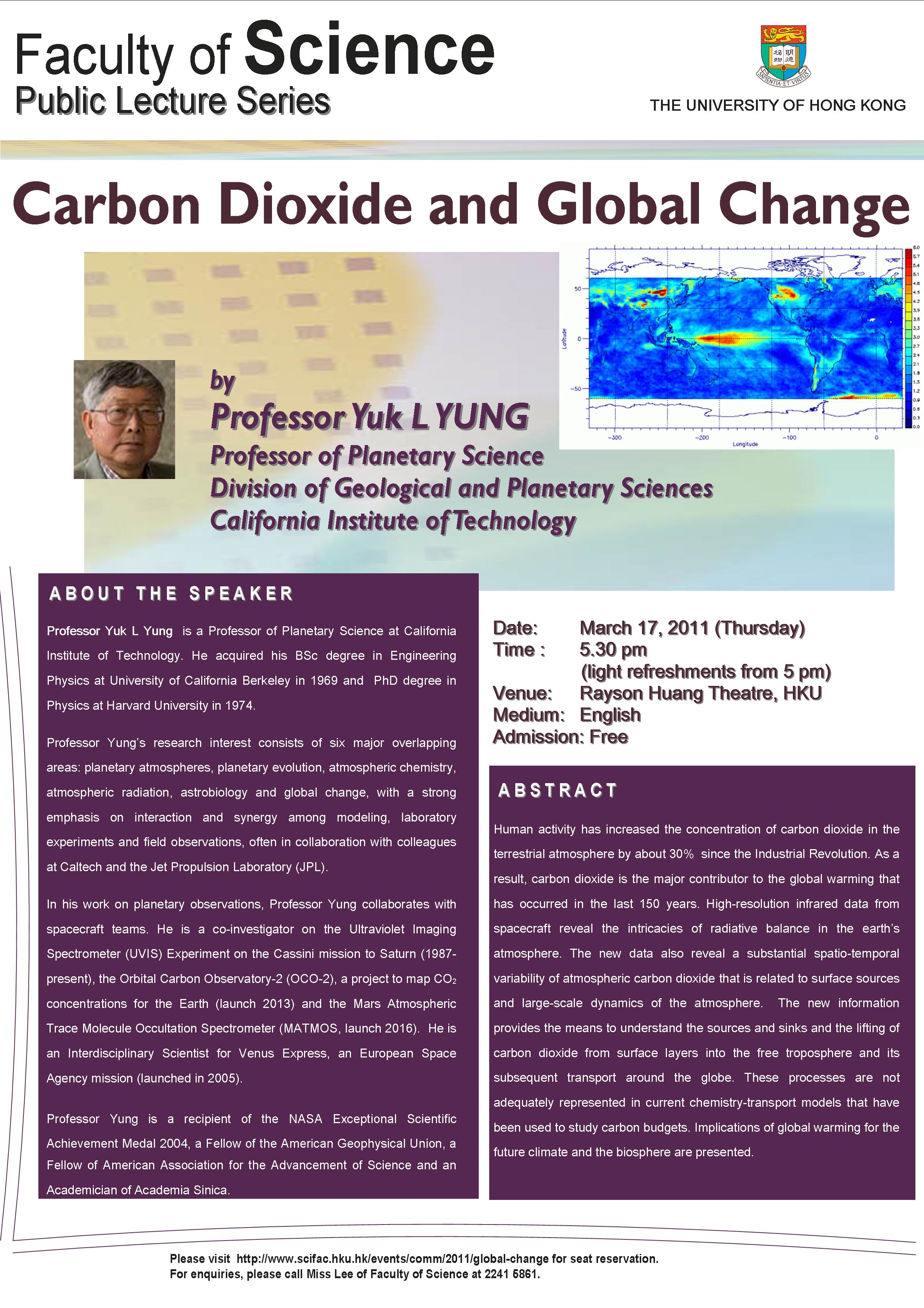 Public lecture: Carbon Dioxide and Global Change