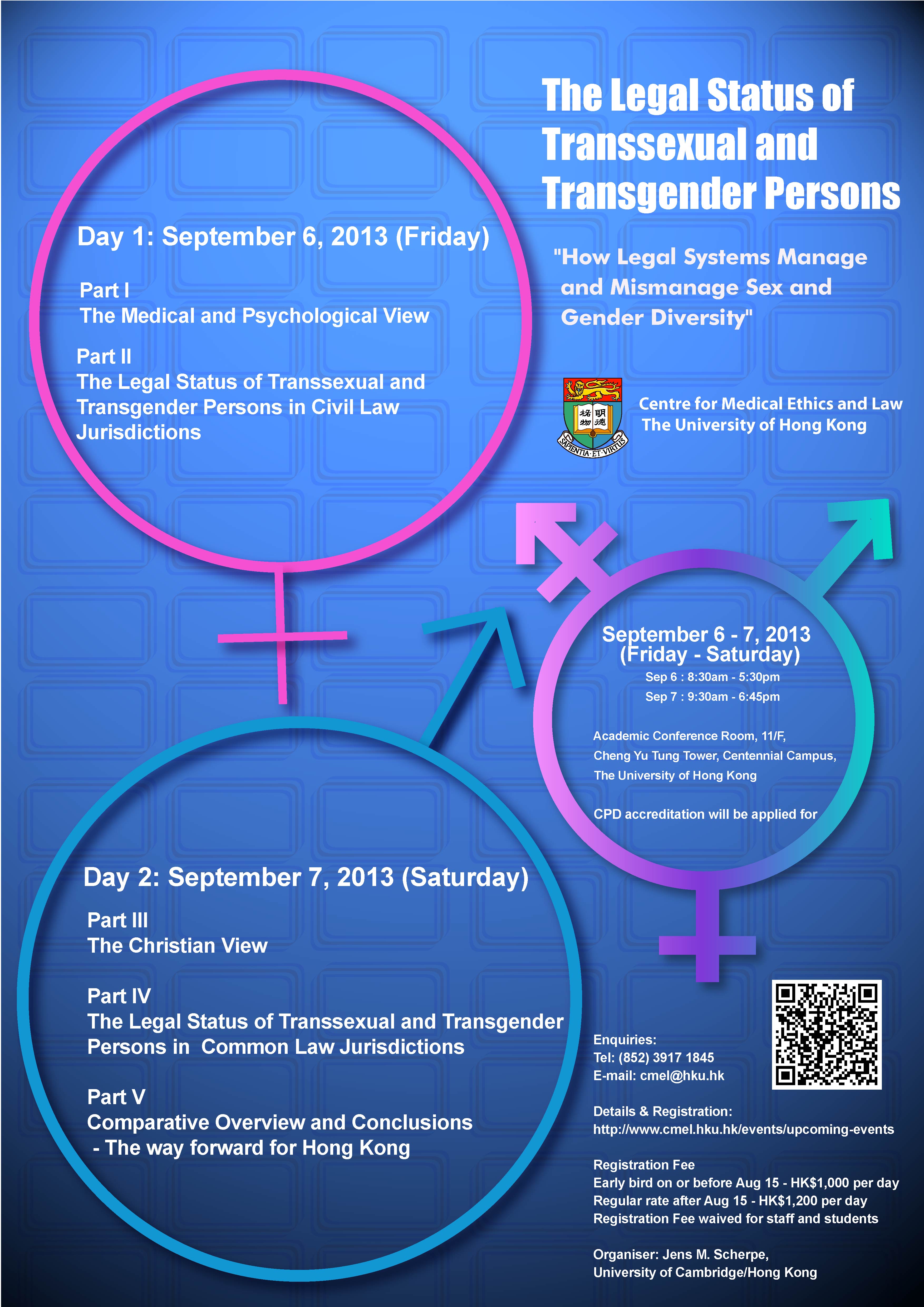 Conference: The Legal Status of Transsexual and Transgender Persons (September 6-7, 2013)