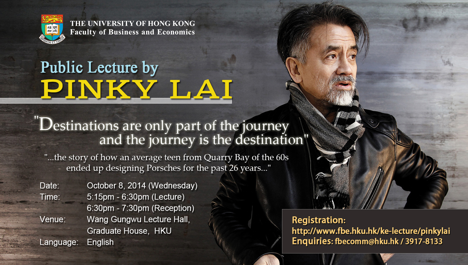 Public Lecture by Porsche Designer Mr. Pinky Lai 