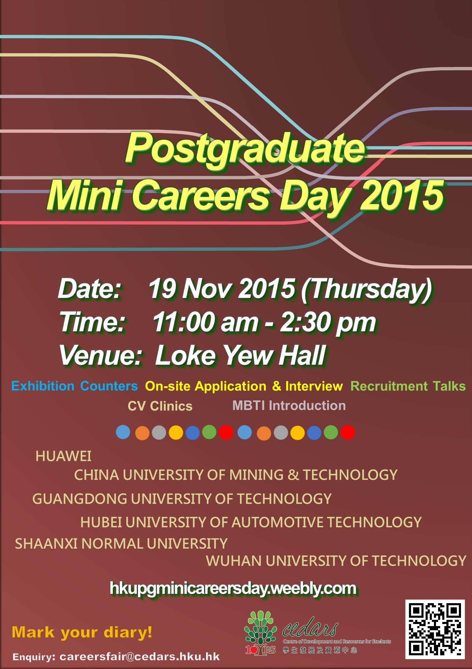 HKU Postgraduate (PG) Mini Careers Day 2015 | 19 Nov