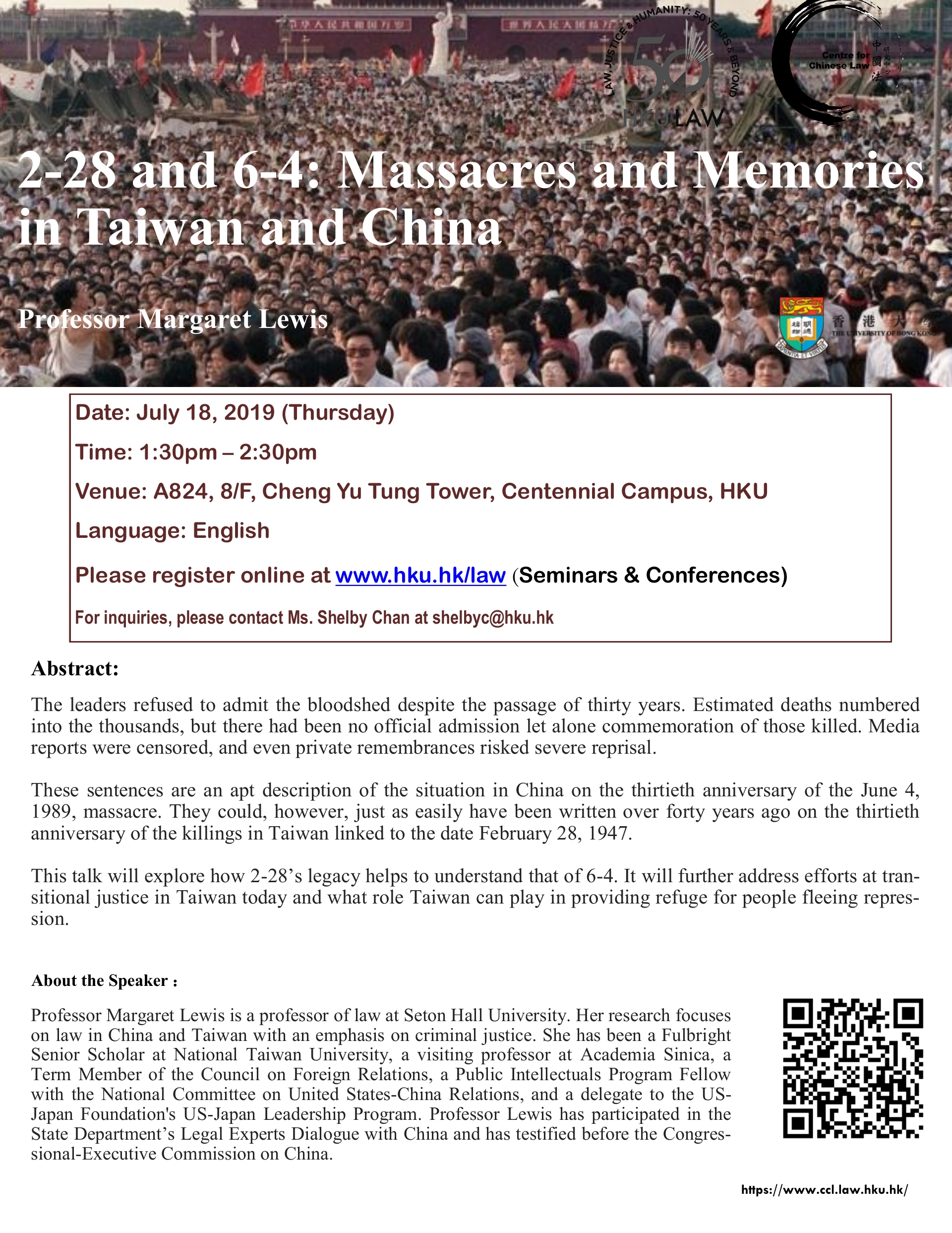 2-28 and 6-4: Massacres and Memories in Taiwan and China