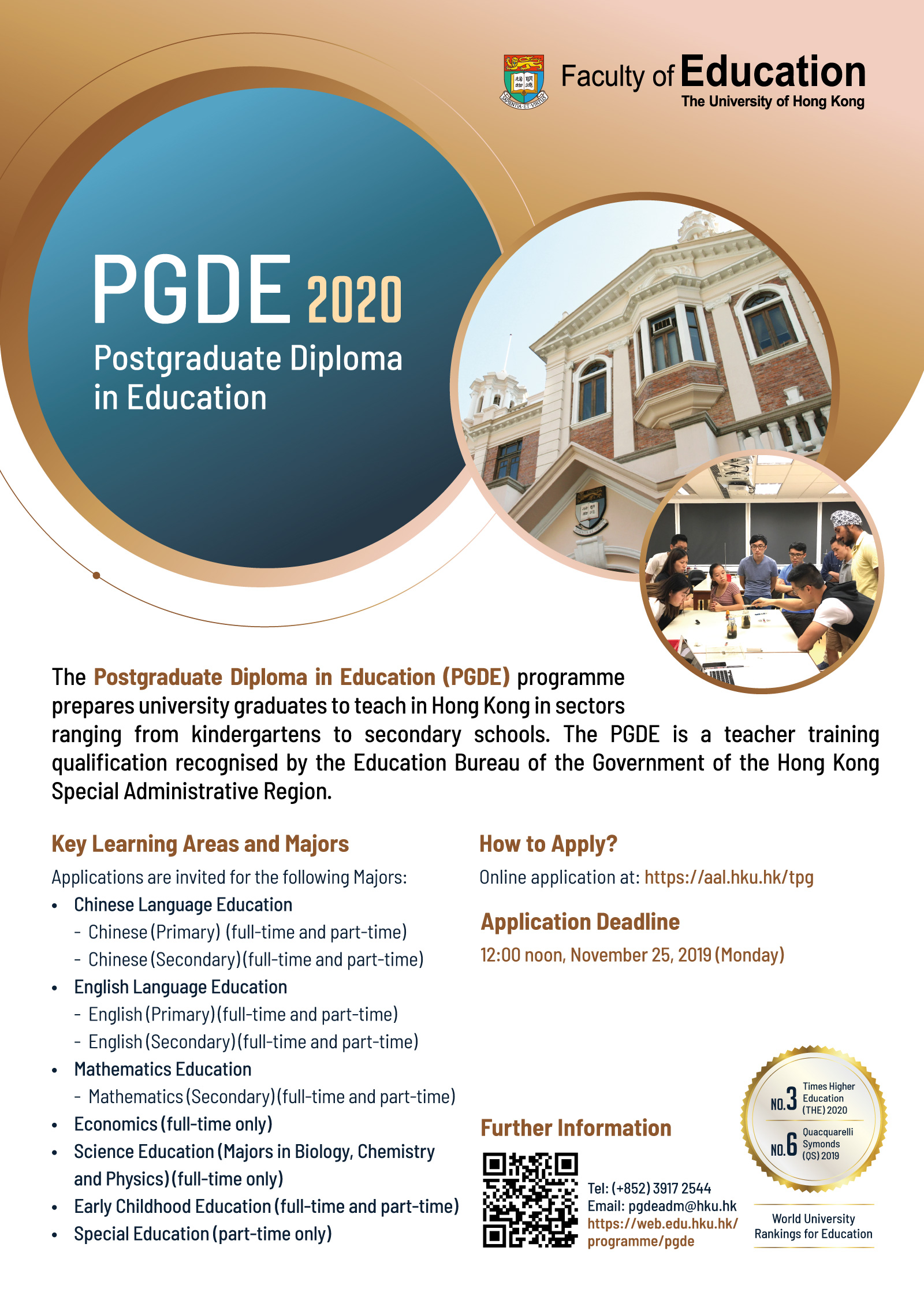 Application of PGDE